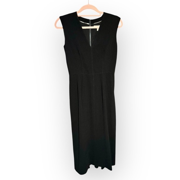 Burberry London Crepe V-Neck
Sleeveless Little Black Dress midi Sexy Size 8 - Picture 5 of 15